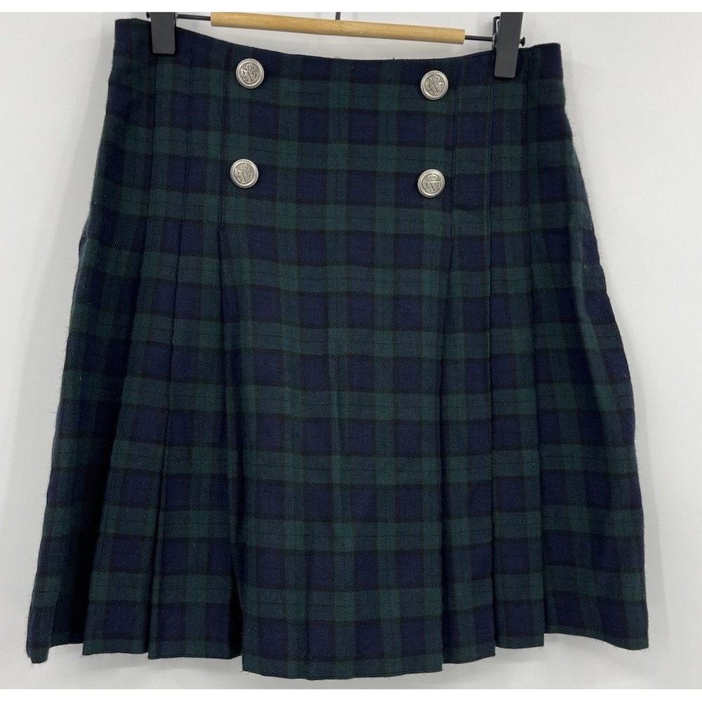 Vintage Maggie Lawrence Y2K Plaid Mini Skirt Size 8 Academia Preppy School Girl
